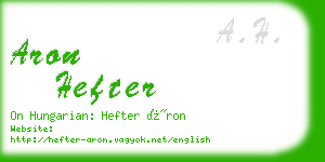 aron hefter business card